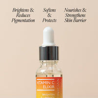 SKINICIAN Vitamin C Elixir 15ml - Anti Wrinkle & Brightening Face Serum with Avocado Oil - Collagen-Boosting Vitamin C Serum for Radiant, Plump Skin - Reduces Age Spots & Fine Lines