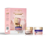 L'Oreal Paris Rosy Glow Ritual Giftset; Day and Night Moisturiser to Deeply Moisturise, Formulated with Peony Native Cells + Calcium B3, Rosy Fortifying Day Cream & Night Cream, Day & Night Routine
