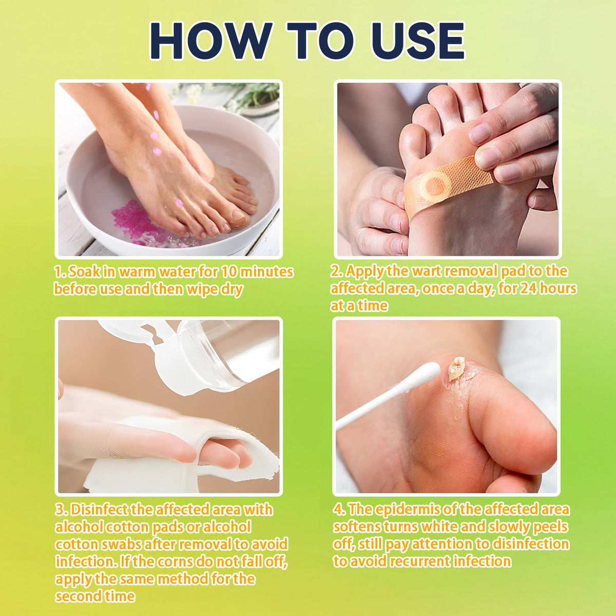 AstraVox Wart Remover, 24pcs Corn Remover for Feet and Hand, Verruca Treatment Plasters for Kids Adults, Wart Treatment Effective Way, Pain Relief, Repair Skin, Easy to Use