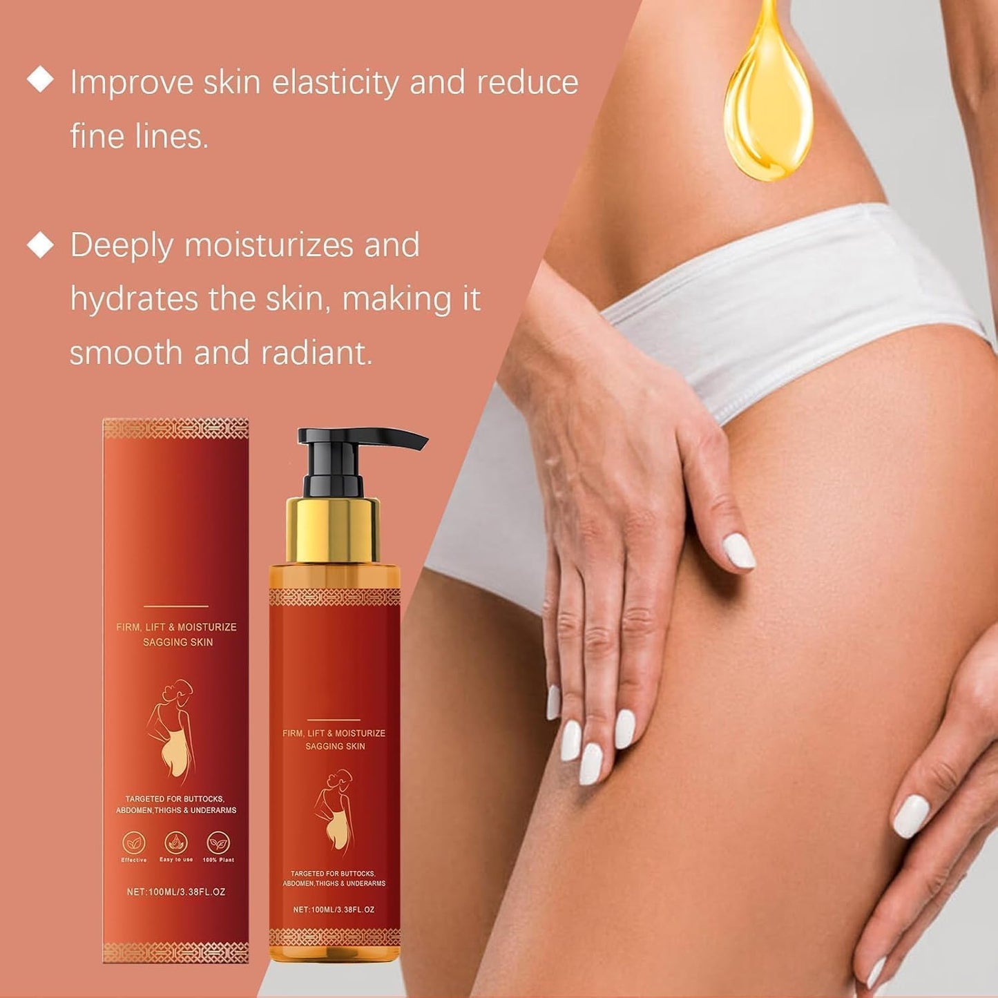 Nicooniu 2pcs Glow Remedy Oil,Glow Remedy Oil Skin Tightening,Magic Body Firming Oils,Effectively Tightens and Lifts Sagging Skins,Body Firming Massage Oils for Women for Smooth