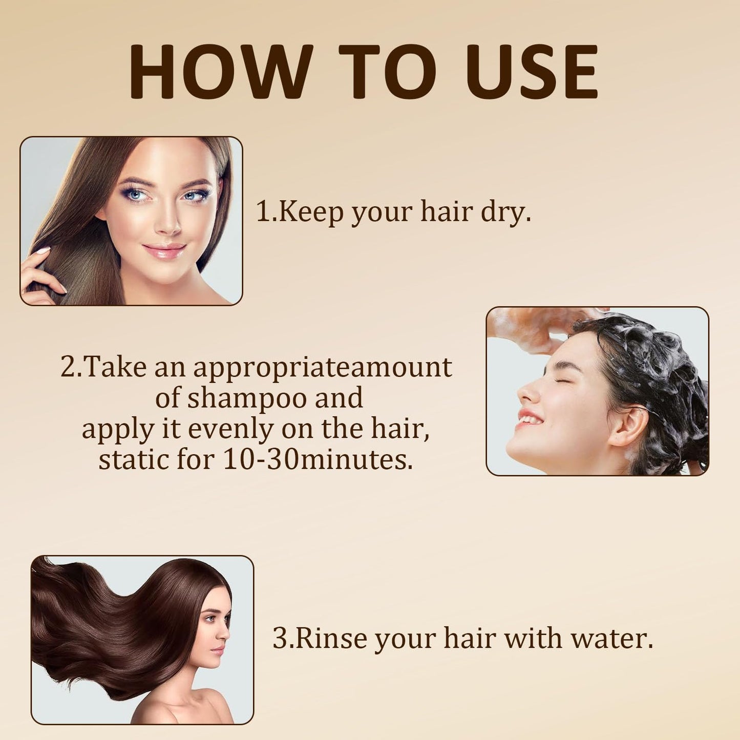 LINXINS Nova Hair Dye Shampoo, NovaHair Instant Dye Shampoo for Men & Women, Natural Hair Color Shampoo for Hair Dyeing Nourishing Hair Growth - Dark Brown