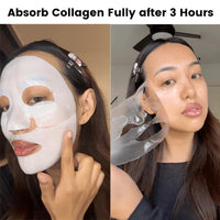 ChicNana Collagen Mask, Bio Collagen Face Mask, Collagen Masks Overnight, Korean Skincare, Face Skincare, Hydrating, Sheet Overnight Beauty (Red 10pc)
