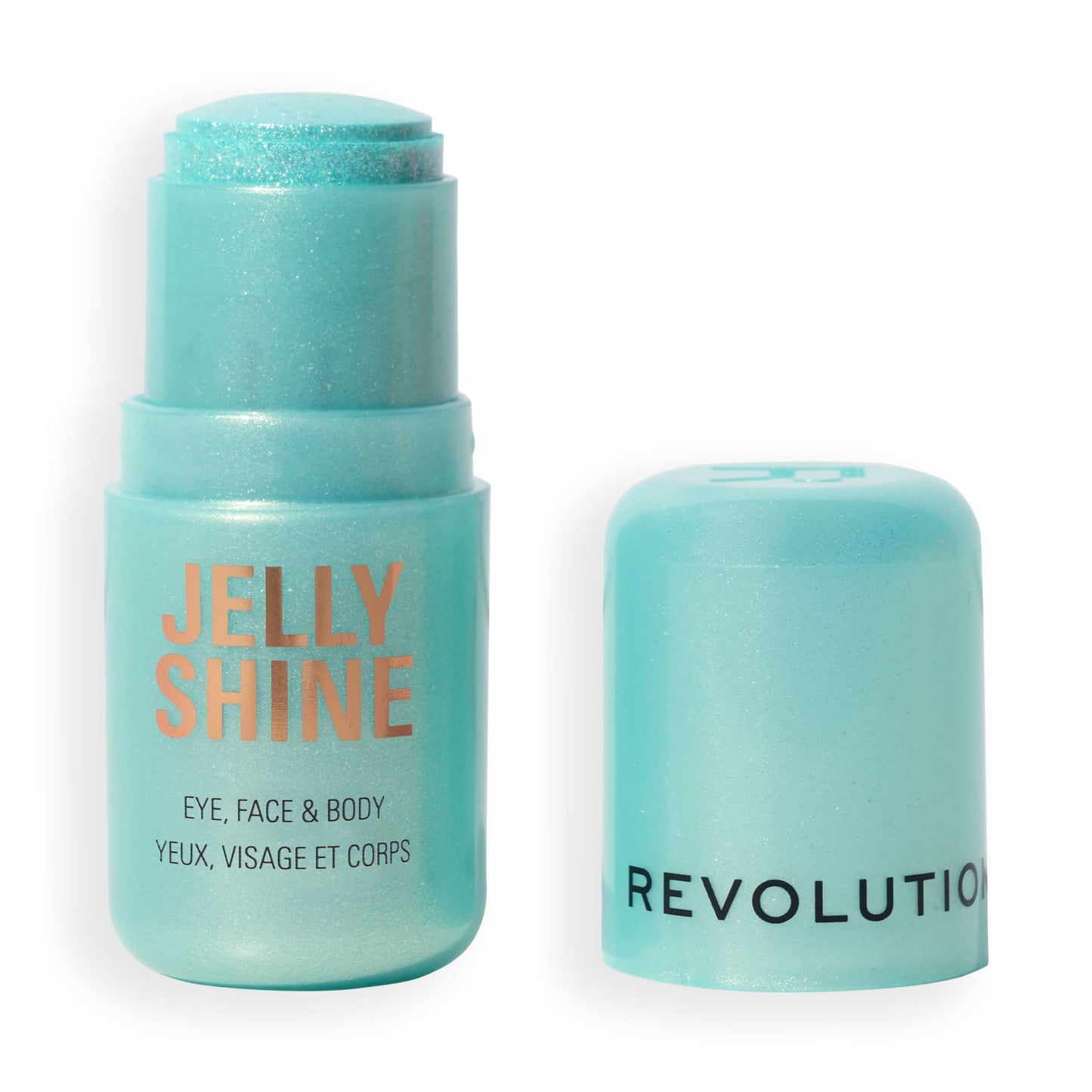 Revolution Beauty London Revolution Jelly Shine Eye, Face & Body Highlight Stick, Jelly Formula with Pearlescent Shimmer Effect, Vegan & Cruelty-Free, Mermaid Green