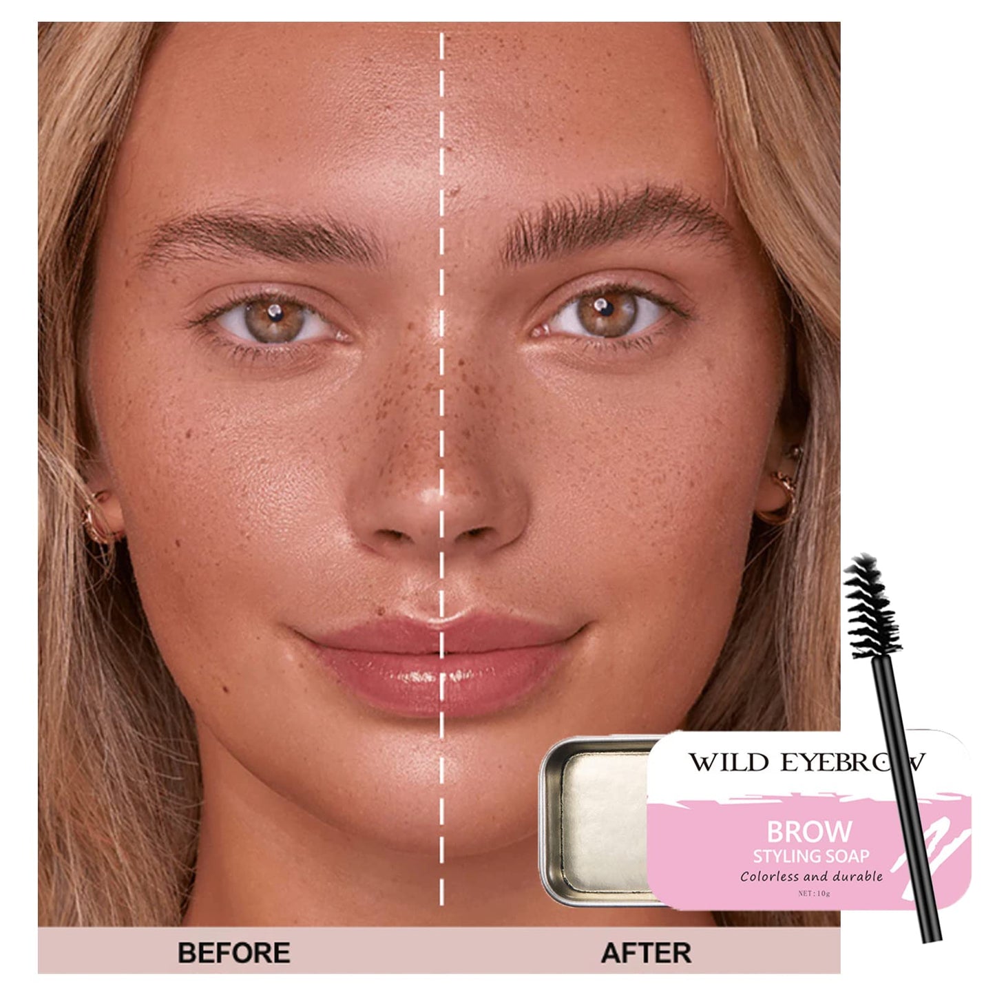 DMQ Eyebrow Soap Kit,Brow Gel,Waterproof Eyebrow Wax,Eyebrow Kit,Brow Gel,Eye Brow Gel Clear,Brows Styling Soap,Long Lasting Brow Pomade,Eyebrow Filler,Eyebrows Styling Wax for Natural Looking Brows