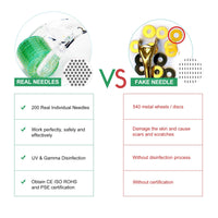 Koi Beauty KOI BEAUTY Derma Roller 1mm - 200 REAL NEEDLE, Professional Microneedling Roller for Hair &Beard Growth at Home, Dermaroller for Face Body Scalp for Women Men, Micro Needling Roller Titanium