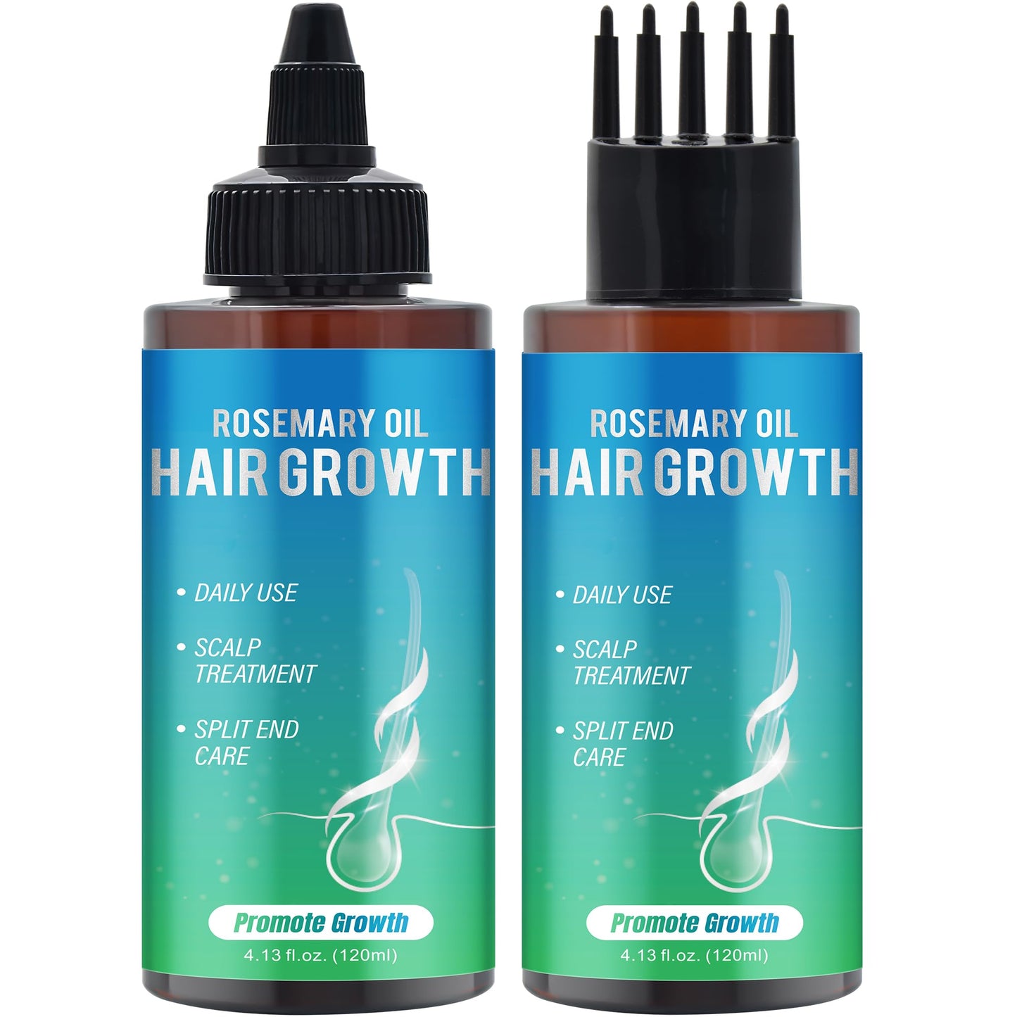 GoldWorld Rosemary Oil for Hair Growth,2 Pack Hair Growth Oil,Diluted Rosemary Oil and Hair Serum for Dry Damaged Hair,Proven Hair Loss Treatment & Hair Thickening Products,Gifts for Women Men