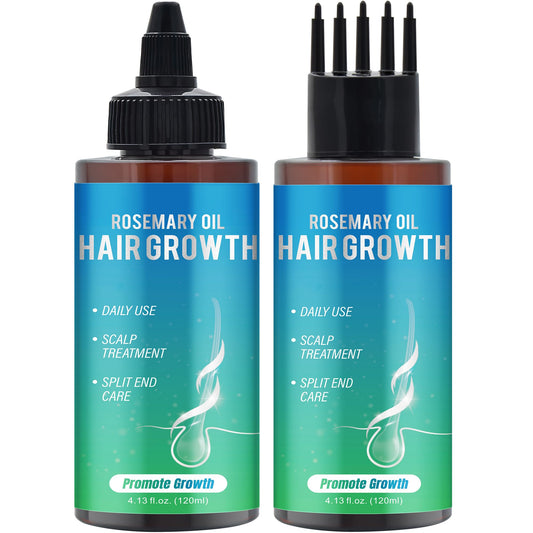 GoldWorld Rosemary Oil for Hair Growth,2 Pack Hair Growth Oil,Diluted Rosemary Oil and Hair Serum for Dry Damaged Hair,Proven Hair Loss Treatment & Hair Thickening Products,Gifts for Women Men
