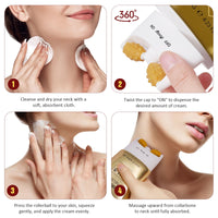 CiAIplw AH-8 Neck Firming Cream - Roll On Neck Creams for Tightening and Firming-Tighten And Lift Neck Cream Contains Hexapeptide Reduce Wrinkles, Fine Lines And Double Chin, Firm And Lift Sagging Skin, 120g