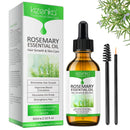XAYGHE Rosemary Hair Growth Oil, Rosemary Essential Oil, Rosemary Oil for Hair Growth | Eyebrow and Eyelash Growth | Skin Care, 100% Pure Natural Hair Oil Serum, Stimulates Hair Growth, 60ml
