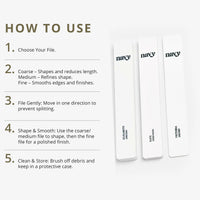 Navy Nail Files Trio Pack | Vegan & Cruelty Free Emery Boards | Grit Range 150-4000 | Store, Protect & Perfect | Nail Preparation, Shaping & Shine for Manicure & Pedicure | Nail Buffer