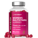 Horbäach Multivitamin Gummies for Women | High Strength Multivitamins and Minerals | with Biotin, Zinc, Vitamin C & More! | Hair, Skin and Nails Vitamins | 60 Vegan Gummies - Natural Strawberry | by Horbaach