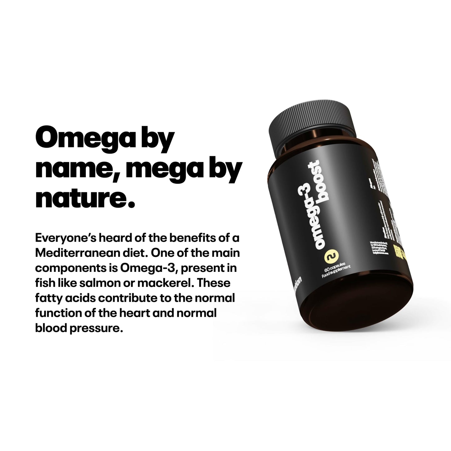 NUMAN Numan Omega-3 Boost - High Strength 1000mg Omega-3 Soft Gel Capsules for Joint Care, Brain Function, Vision, Blood Pressure - Optimal Blend of Essential Omegas for Overall Health