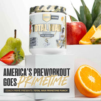 REDCON1 Pre Workout Powder for Men & Women - Total War - All-in-One Preworkout with Beta Alanine & Citruline Malate to Support Energy & Endurance - Prime Time Punch (30 Servings)