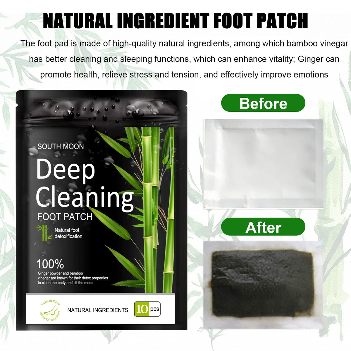 GWAWG 30PCS Detox Foot Patches,Deep Cleansing Detox Foot Pads to Remove Body Toxins with Bamboos and Ginger Powder for Stress Relief, Deep Sleep and Enhance Blood Sleep Aid