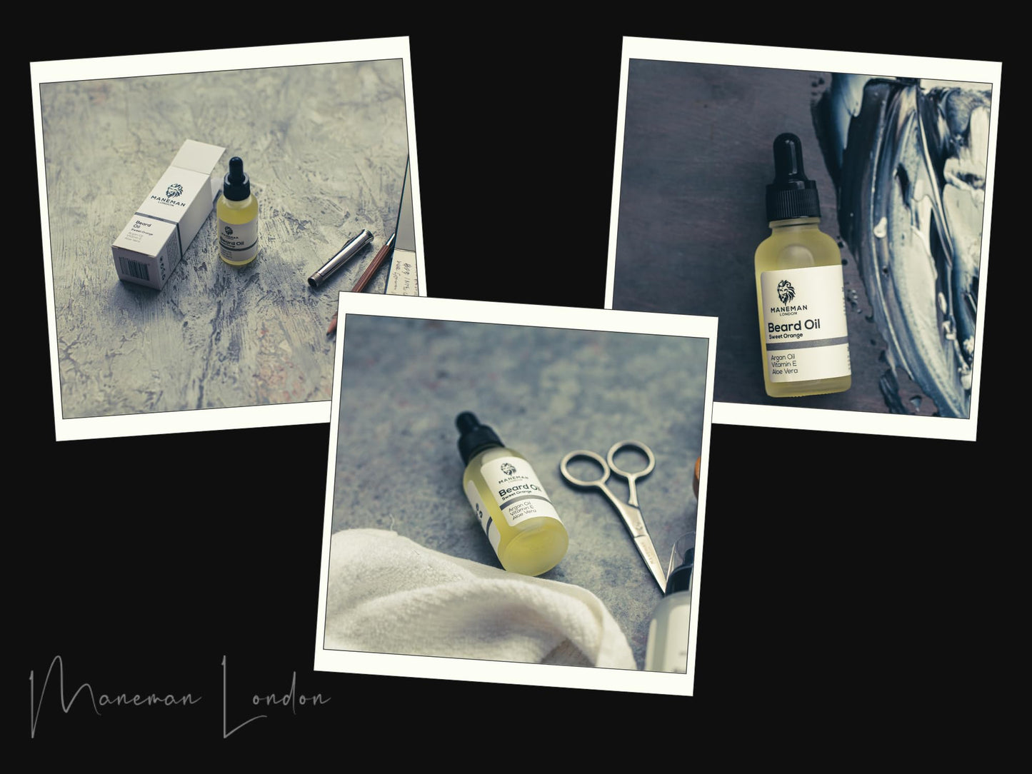 Maneman London Beard Oil | Sandalwood | Non greasy | Moisturises and Conditions Beard |Natural and organic | Argan, Jojoba & Aloe Vera oil Vitamin e | Mens Gift (30mL) (Sandalwood)