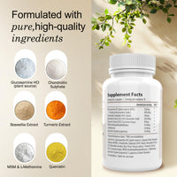VITAVERUS Glucosamine Complex with Boswellia, Chondroitin, Turmeric, MSM & Quercetin, 90 Capsules