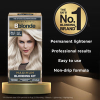 JEROME RUSSELL BBLONDE Jerome Russell Bblonde Blonding Kit, Permanent Lightener, Permanent Blonde Bleach Hair Dye, Professional Results, With Avocado Oil, Lifts 8-9 levels – Blonding Kit No 1