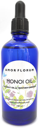 AMOR FLORUM Amor Florum - Monoi Oil - 100% Natural with Tahitian Gardenia. Anti-Ageing, Regenerating, Hydrating. Brightens, Softens. 100ml