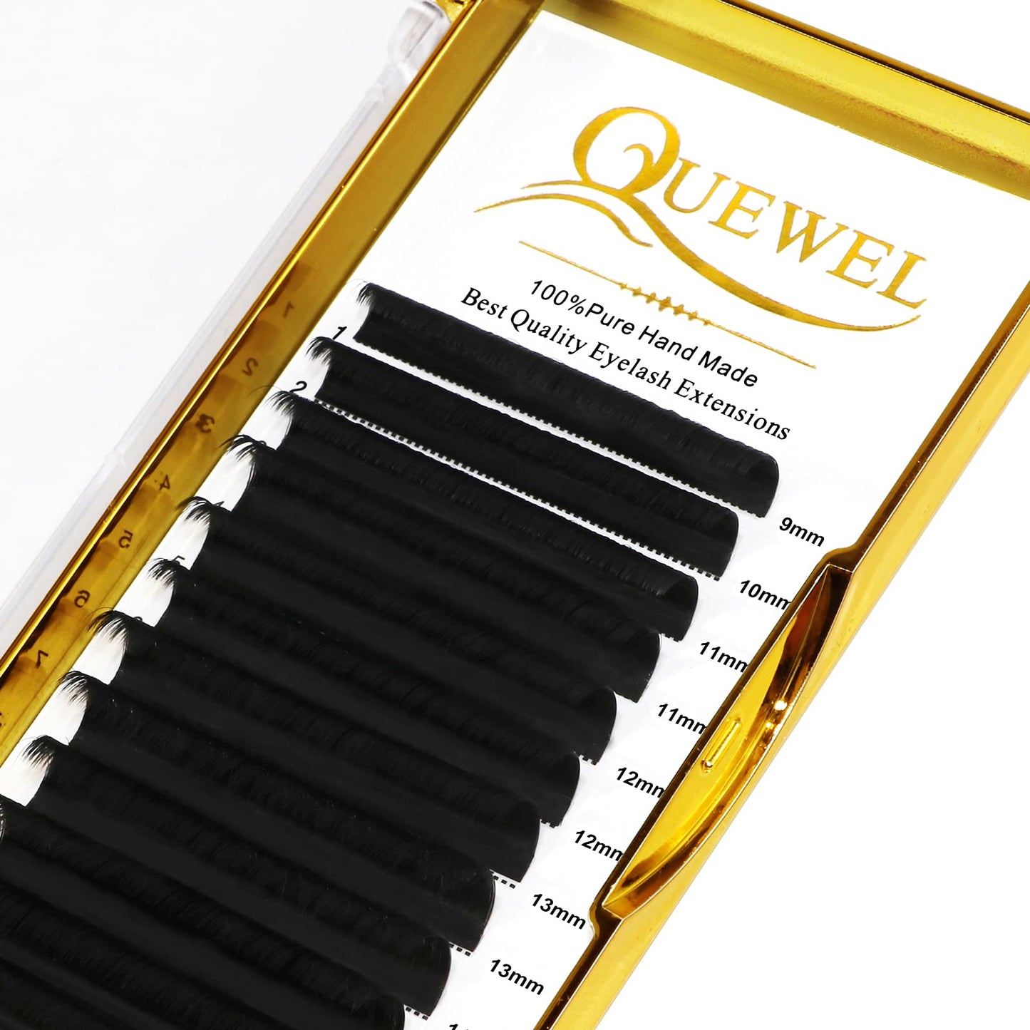 QUEWEL Easy Fan Lashes 0.05D Curl Mix 9-16mm Easy Fan Russian Lashes 2D-20D Volume Lash Extensions Self Fanning Eyelash Extensions Volume Automatic Blooming (0.05D Mix 9-16)