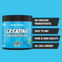 Applied Nutrition BodyFuel Creatine Monohydrate Powder, Increases High-Intensity Physical Performance, Blue Raspberry (300g - 60 Servings)