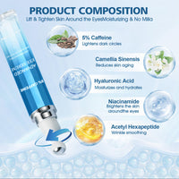 Allony Caffeine Eye Cream, Eye Cream for Dark Circles and Puffy Eyes, Eye Cream Anti Aging, Eye Bags Remover, Moisturizing, Firming and Anti-wrinkle(20ml)