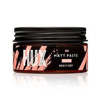 HUX Matt Paste, an all-round styling hair paste product, for accentuating curls and adding texture to any hairstyle. 85g