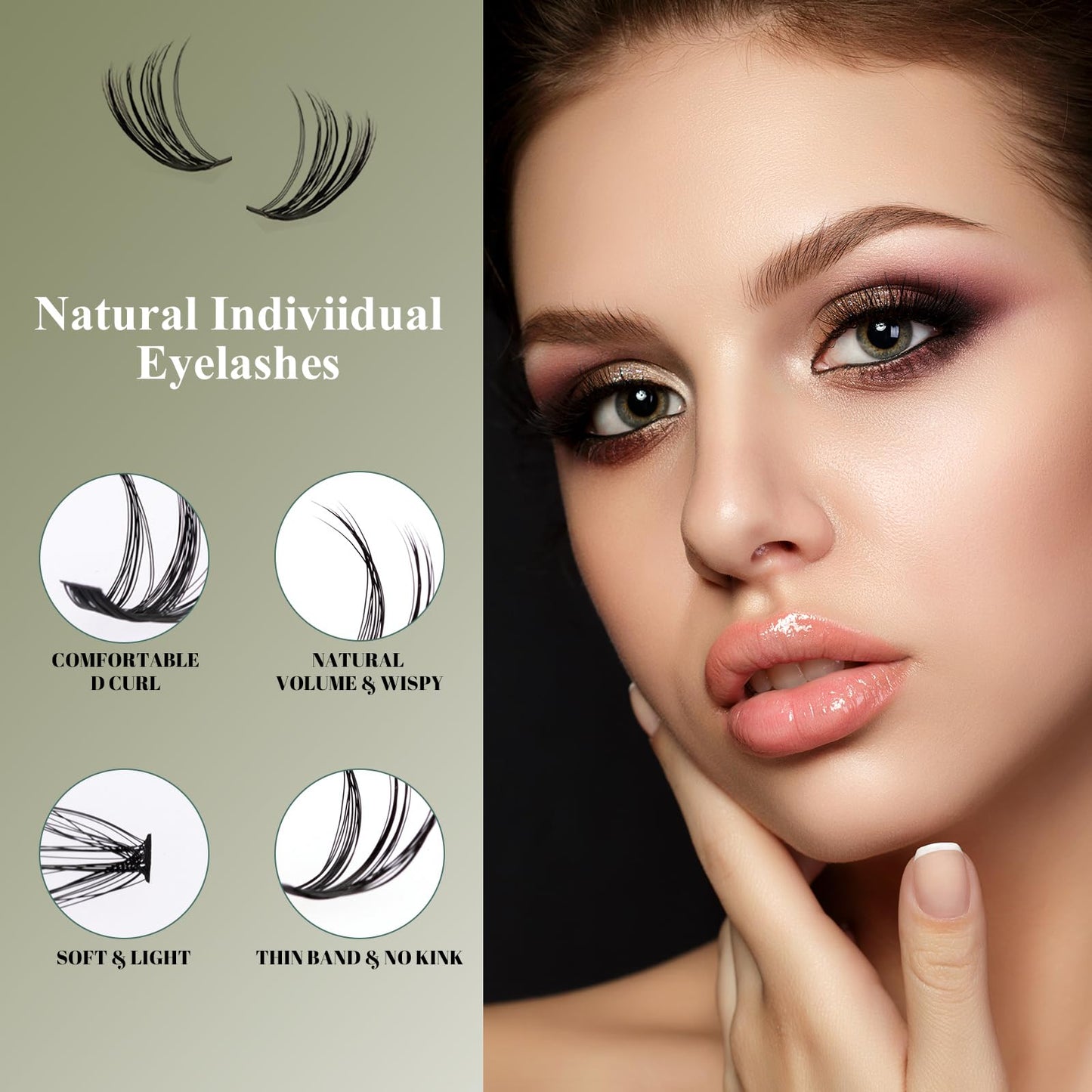 Lanciley Cluster Lashes Kit 320 PCS Individual Eyelashes 30D+40D+60D Eyelash Clusters Fluffy Lashes 11-20mm Eyelash Extension Kit Natural Lash Clusters Lash Clusters with Bond and Glue at Home-30D+40D+60D