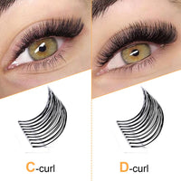 QUEWEL Premade Fan Volume Lash Extensions 5D 0.10D 14mm Russian Pre Made Fan Lashes | 3D 4D 5D 6D 0.07/0.10 C/D Curl 8-15mm | Long Lasting | Easy Application（5D 0.10D 14mm）