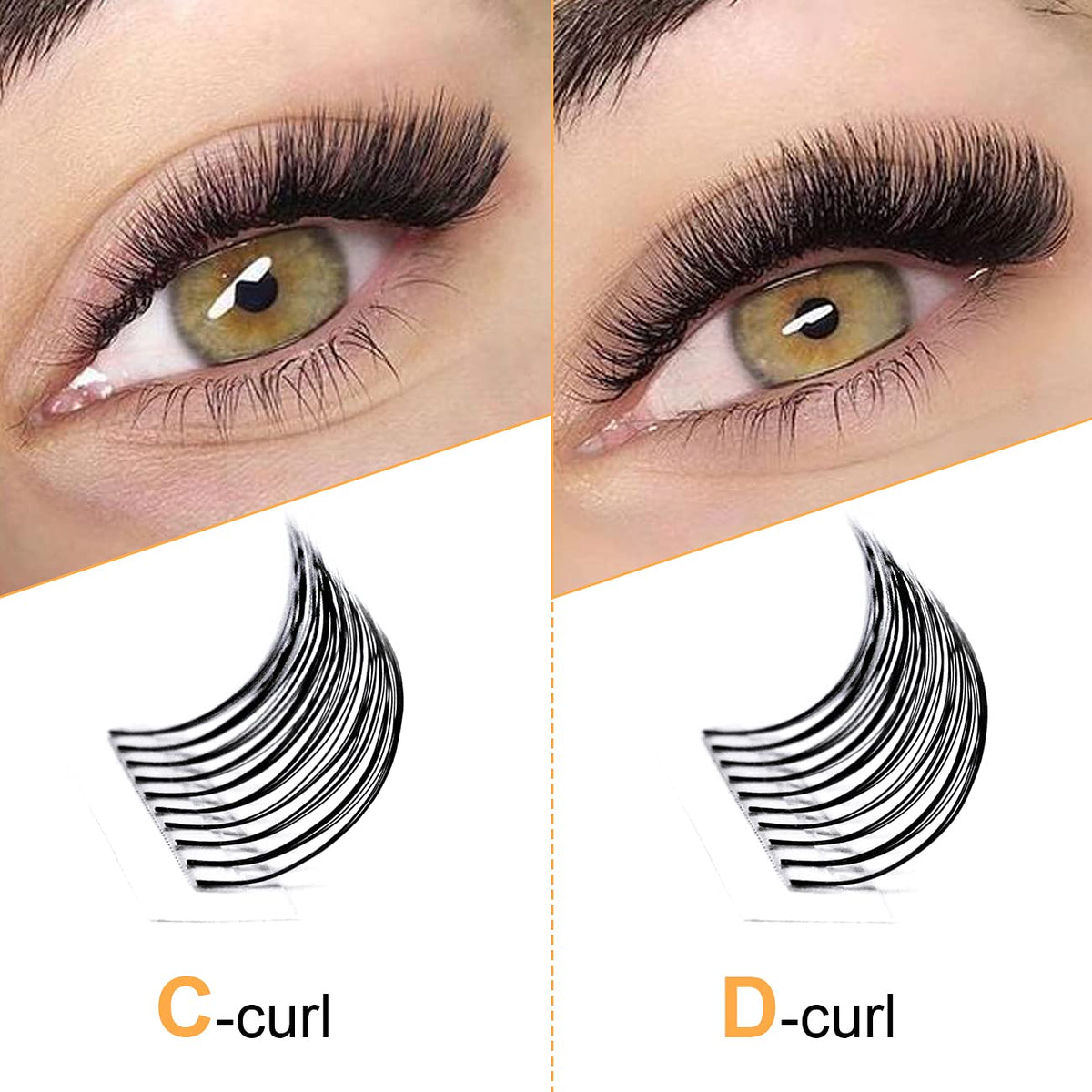 QUEWEL Premade Fan Volume Lash Extensions 4D 0.10D 11mm Russian Pre Made Fan Lashes | 3D 4D 5D 6D 0.07/0.10 C/D Curl 8-15mm | Long Lasting | Easy Application（4D 0.10D 11mm）