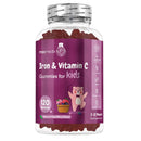 maxmedix Iron Gummies for Kids - 4 Months Supply - 120 Gummies - with Vitamin C - Natural Mixed Berry Flavour - Bioavailable Forms - Lactose-Free & Vegan Iron Supplements for Kids - No Metallic Aftertaste