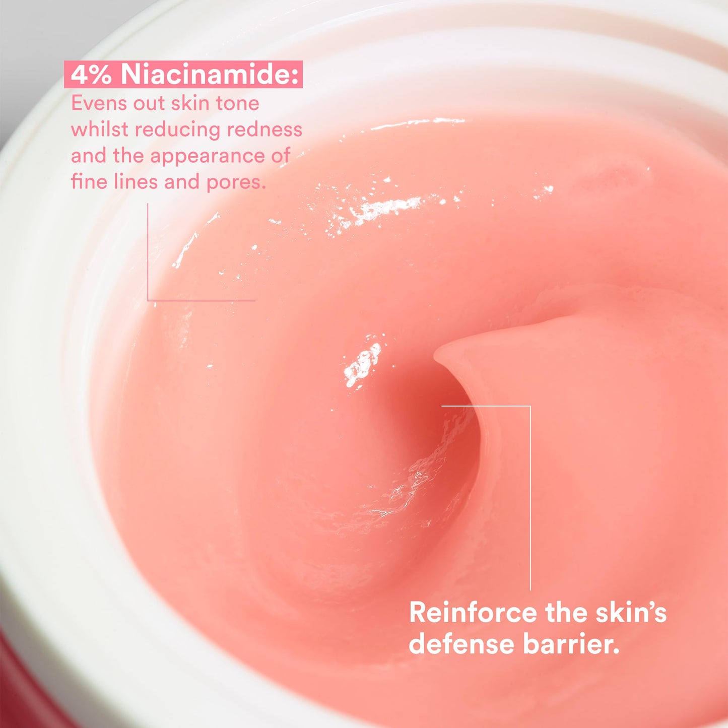 3INA MAKEUP - The Sorbet Face Cream - Moisturising Cream with Niacinamide - Face Cream Smoothing with Olive Oil & Sweet Almond Oil - Day and Night Face Cream for All Skin Types - Vegan - Cruelty Free