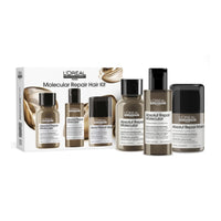 L'Oréal Professionnel Paris L'Oréal Professionnel Absolut Repair Molecular Shampoo, Rinse-Off Serum & Leave-In Treatment Mini Trio Kit, For Extremely Damaged Hair, Molecular Bond Repair & restores strength, 100ml, 75ml & 50ml
