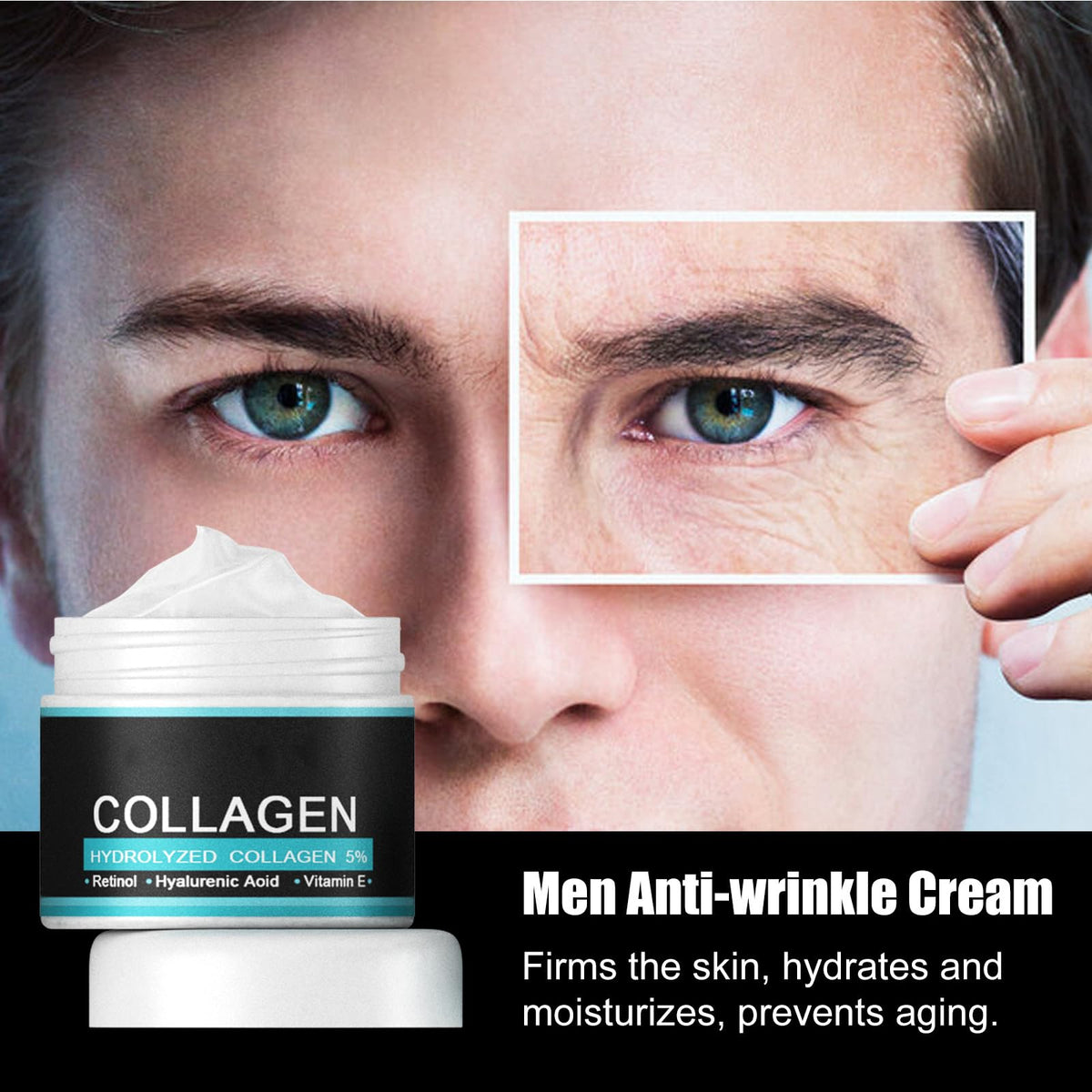 GNAUMORE Skin Tightening Mens Crea,Anti-aging Cream for Men,Facial Cream Moisturiser for Men,Collagen Mens Anti-Wrinkle Creame,Menn Face Creama Reduce Fine Lines and Wrinkles,Skin Creame Forr Menn