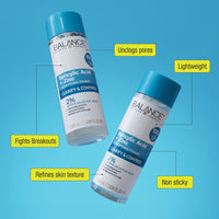 Balance Active Formula Salicylic Acid + Zinc Toner (200ml) - Exfoliates, Unclogs Pores, Prevents Blemishes & Blackheads, Minimises Pores for Clearer Complexion