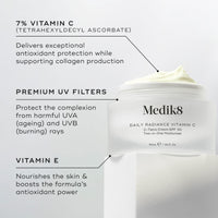 Medik8 Daily Radiance Vitamin C - 2-in-1 SPF & Face Moisturiser - C-Tetra Cream SPF 30 - Shields Skin Against Premature Signs of Ageing - 50ml