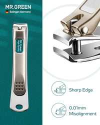 MR.GREEN Manicure Set with Portable Travel Case,Nail Clippers Gift and Family Set, Medical Grade Stainless Steel(4 Pieces) (Mr-6105)