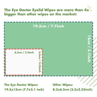 The Eye Doctor Tea Tree Oil Eyelid Wipes - 20 x Single Use Eye Cleaning Wipes for Daily Lid Care - Individual Preservative Free Sensitive Eye Cleaner - Soothes Cleans and Refreshes