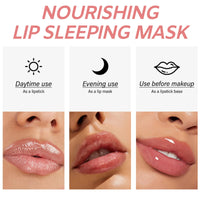 TBeautfave Lip Sleeping Mask, Strawberry Lip Mask Overnight Aloe Vera Lip Balm Lip Moisturiser Nourishing for Dry Chapped Peel Cracked Lips Lip Plumper Fades Lip Lines Lip Repair