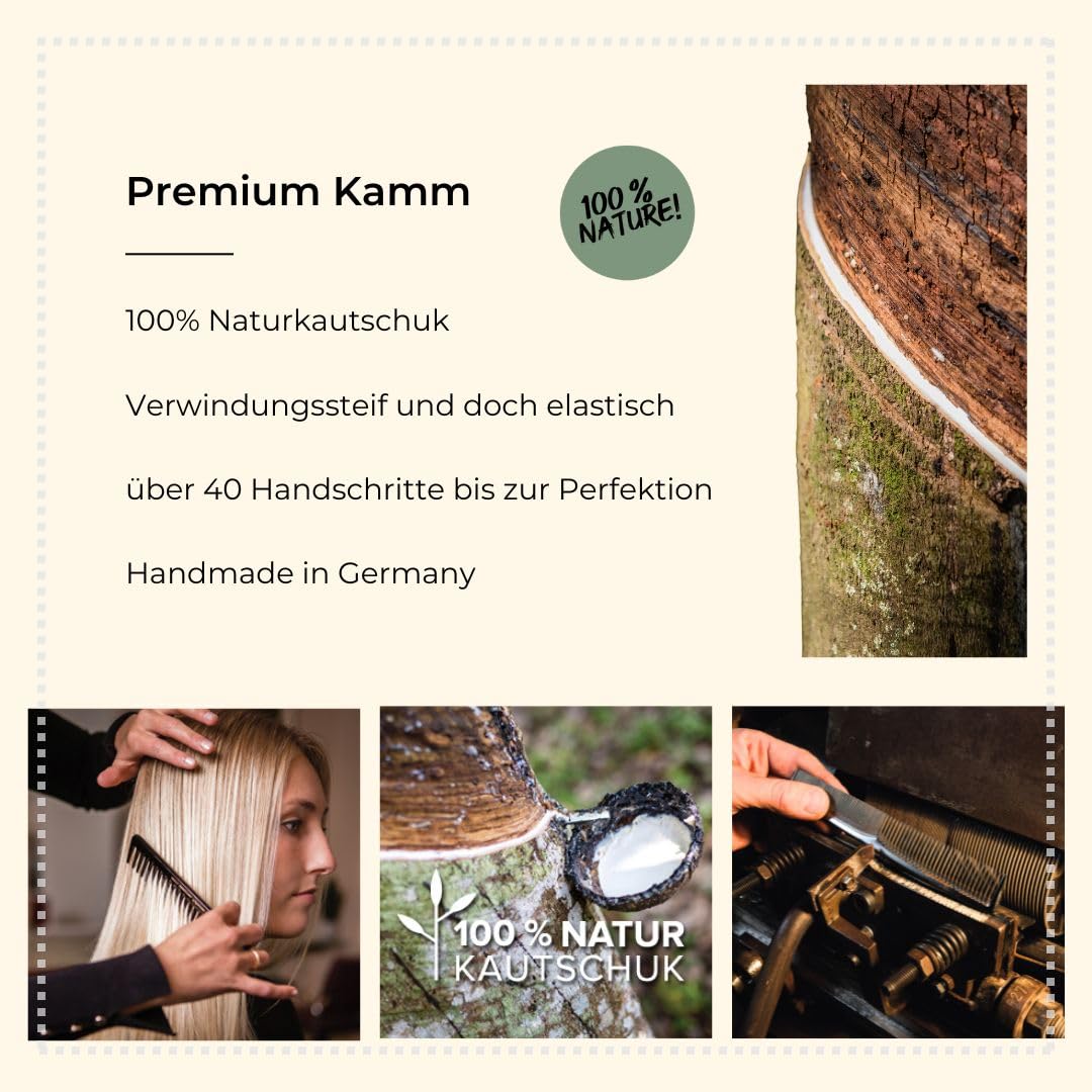 Hercules Sägemann Hercules Sagemann Seamless Handle Detangling Hair Comb, 22.7 cm Length