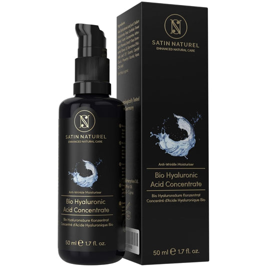 SatinNaturel Hyaluronic Acid Serum for Face 50ml, Face Serum Skincare for a Rejuvenated Skin - Collagen Serum for Face with Organic Aloe Vera for Sensitive Skin - Vegan Skin Care by Satin Naturel