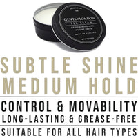 GENTS OF LONDON Gents of London Tek Cream, Medium Hold, Subtle Shine, Shape & Thickening, Gift For Men 75g