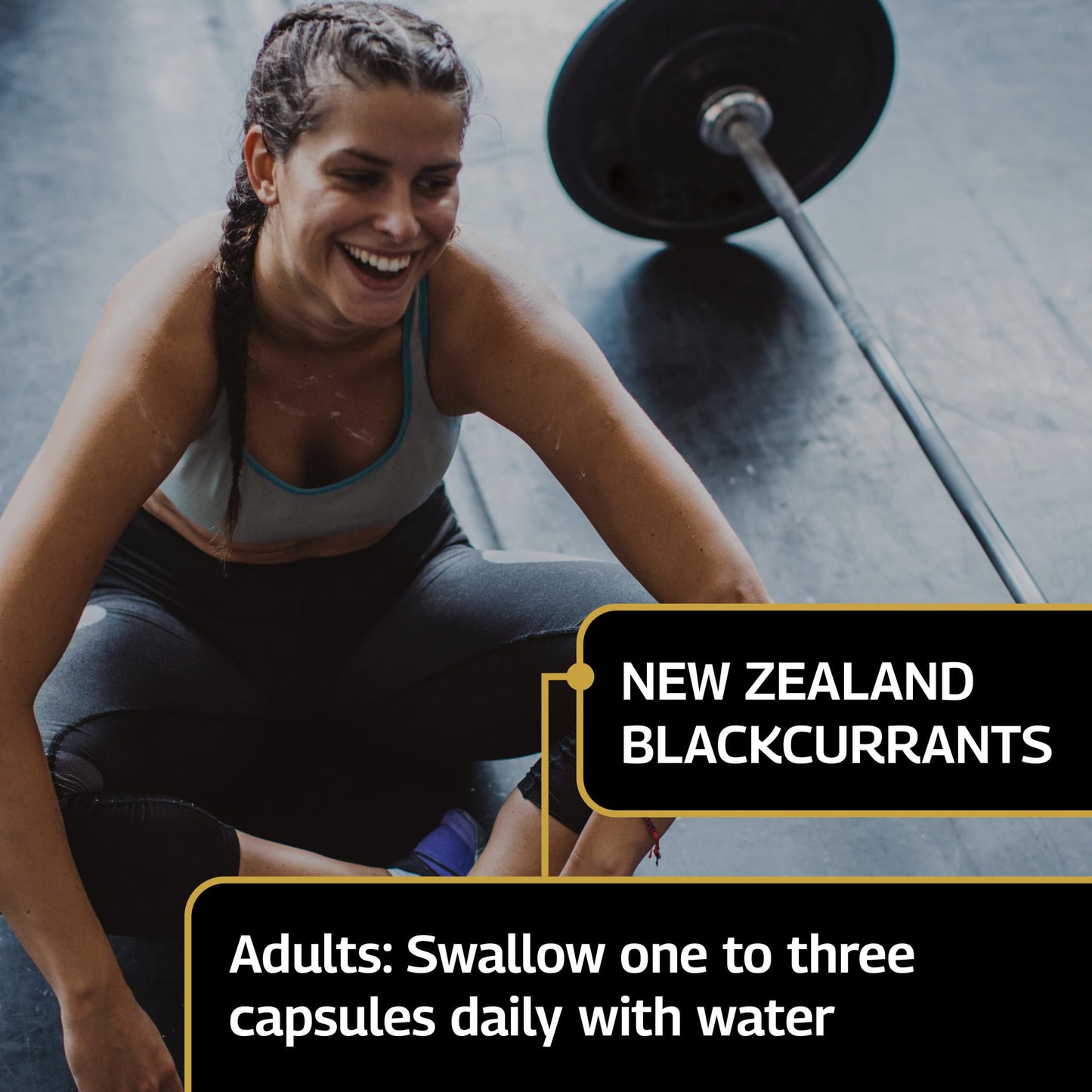 Healthspan Elite All Blacks CurraNZ Blackcurrant Extract 300mg (1 Month Supply) | Helps The Body Overcome Stress & Exertion | 300mg Natural Extract Per Capsule | 35% Anthocyanin | Vegan Friendly