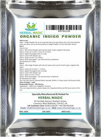 Herbal Magic Pure & Natural USDA 100g Henna Powder + 100g Indigo Power Chemical Free Hair Coloring, Natural Hair Mask Dye -Combo Pack -Premium Quality