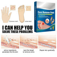 Ruojiar 24Pcs Verruca Treatment Corn Plasters,Wart Remover,Corn Remover for Feet and Hand,Gentle and Safe Verruca Plasters,Wart Removal Patches,Foot Care for Women and Men,Pain Relief,Gentle and Skin-friendly