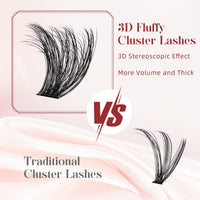 Cluster-Lashes 100D Individual-Eyelashes, Higu clace 12-20mm Thick Eyelash-Clusters D Curl, DIY Lash Extensions at Home (100D 12-20)