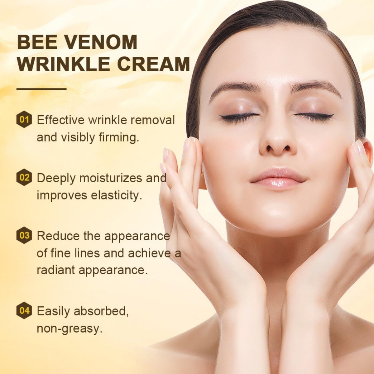 Siyinzu Bee Venom Wrinkle Removal Cream,Bee Venom Anti Aging Face Cream,Bee Venom Cream,Skin Tightening Creams for Face,Firming Face Serum for Women,Bee Venom Skin Treatment Serum,Face Cream for Mature