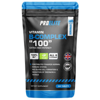 Vitamin B Complex - 365 High Strength Tablets (1 Year Supply) - All 8 B Vitamins B1 - B2 - B3 - B5 - B6 - B12, Biotin, Folic Acid - Reduction of Tiredness & Fatigue PROELITE