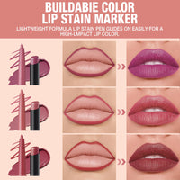 LANGMANNI 12Pcs Sculpting Matte Velvet Lip Set,Nude Colors Sculpting Kit| 6 Lip Liners + 6 Lipsticks, Soft-Focus Blur & Longwear | Gift for Makeup Lovers(#A)