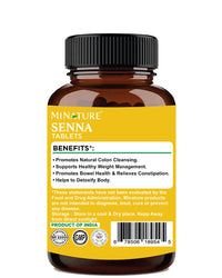 Senna Leaf Tablets by mi Nature | 90 Tablets, 1000 mg | 45 Days Supply | Senna Leaves Tablets | Vegan| Immunity Booster | Constipation Support | Laxative