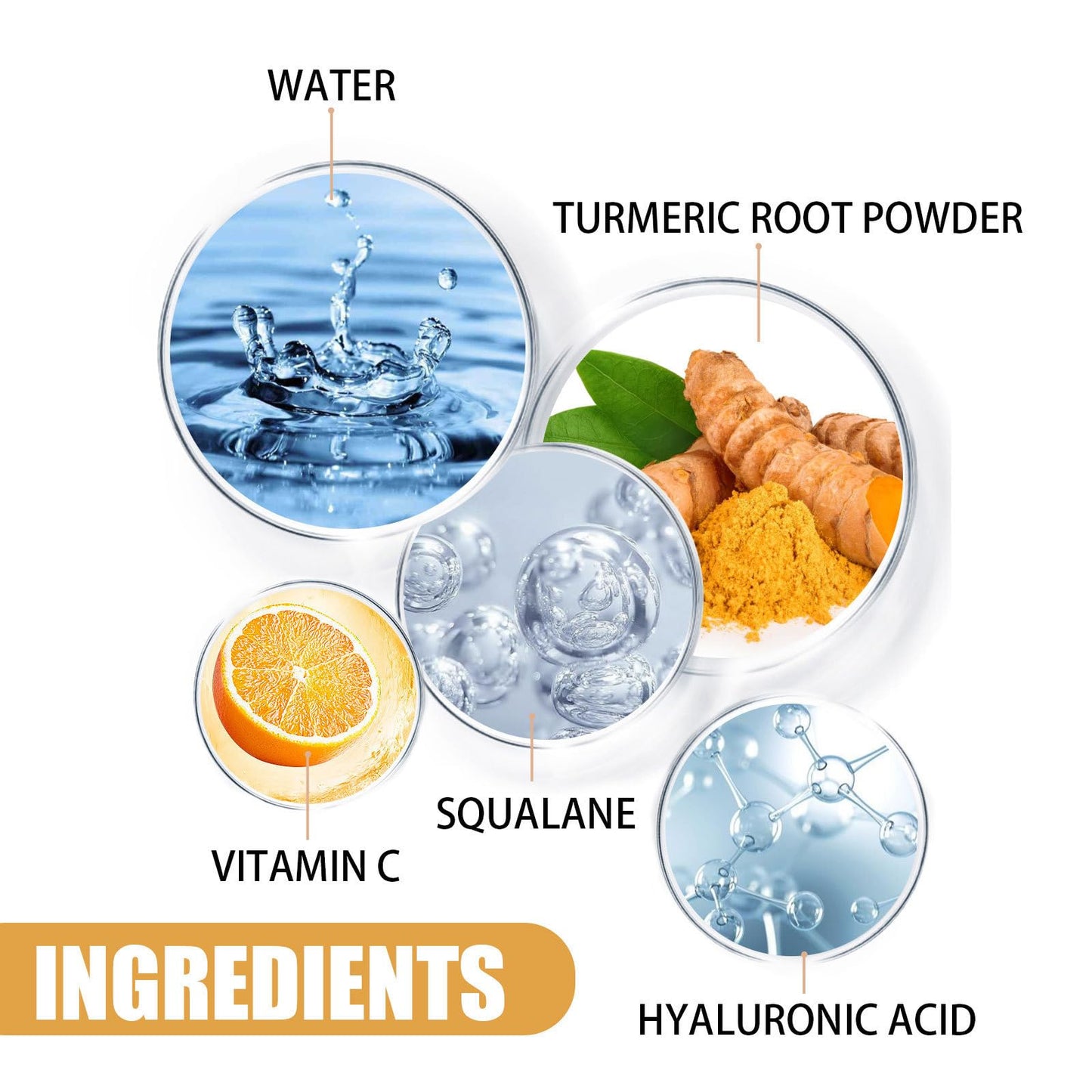 QUIWEN Turmeric Eye Cream, Turmeric Under Eye Cream, Eye Bags Remover, Anti Wrinkle Eye Cream, Firming Eye Cream, For Puffy Eyes, Moisturizes Eye Area